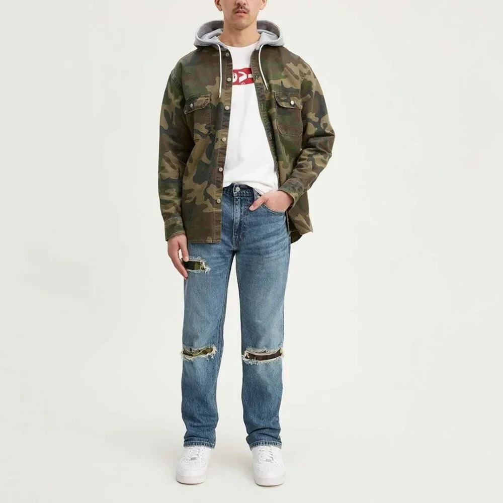Levi's 541 Men's 31x30 Athletic Taper Fit Camo Patchwork Distressed Jeans